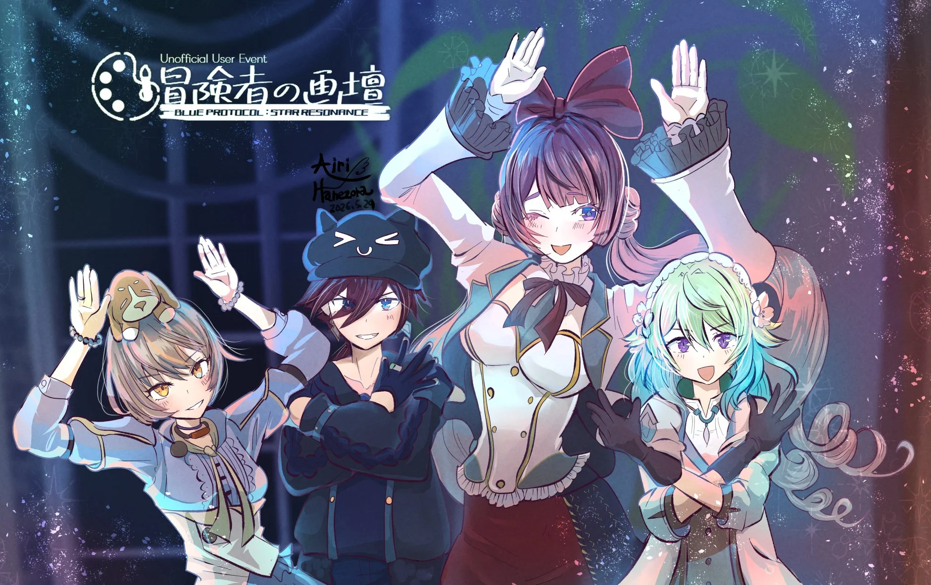 Group-style BPSR fan art celebrating creative community members.