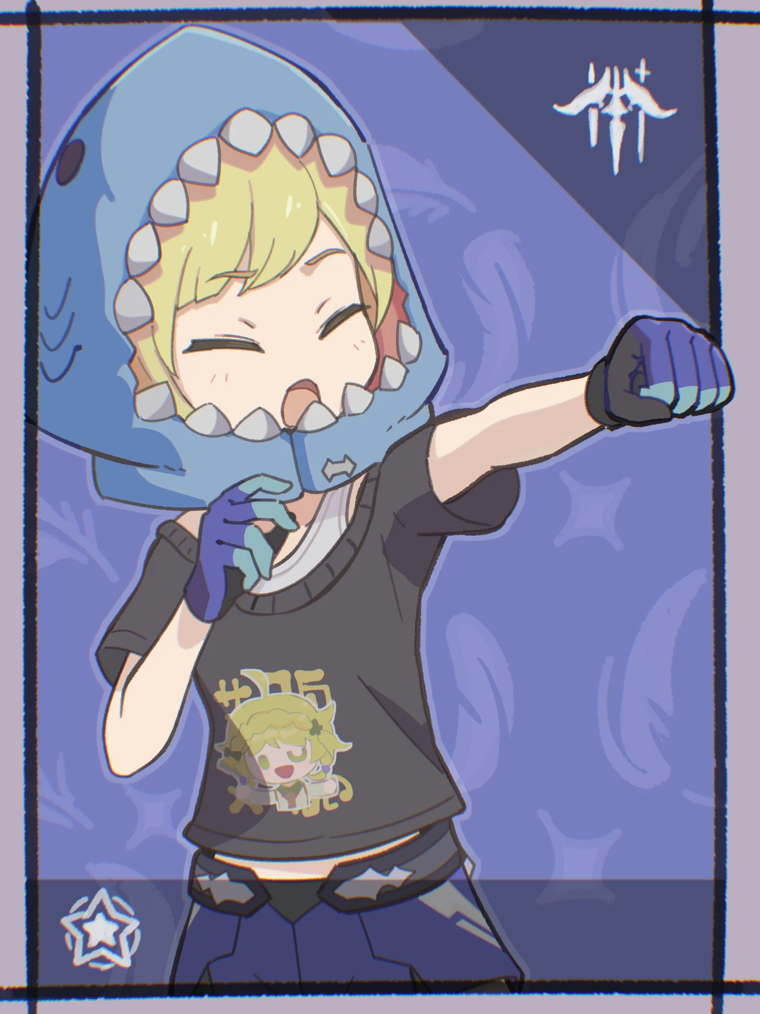 BPSR fan art with paw and shark motifs by Kukuru.