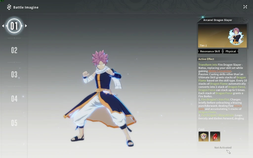 Natsu Dragon Slayer Mage Battle Imagine overview